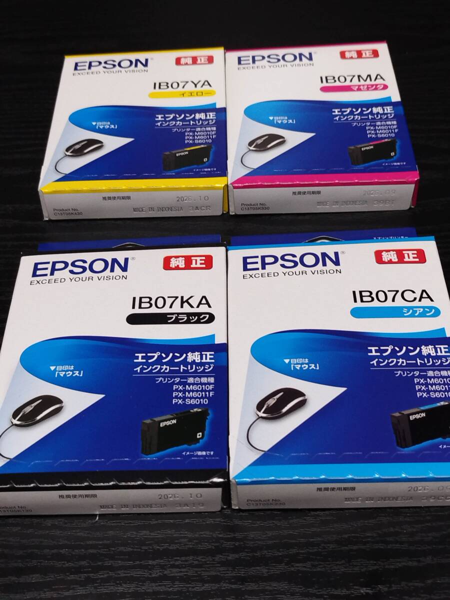 「外箱発送」「純正」エプソン　EPSON　インクカートリッジ　IB07KA　IC07YA　IB07CA　IB07MA　4色セット_画像1