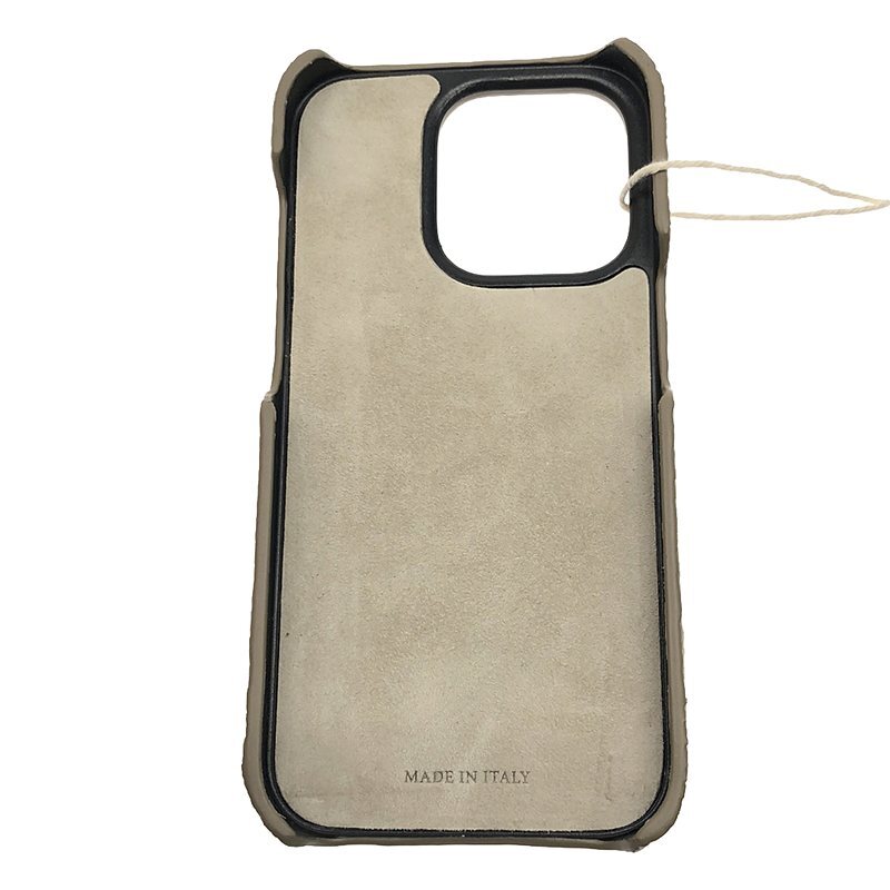 【新品】 BRUNELLO CUCINELLI / ブルネロクチネリ | iPhone / アイフォーン レザー スマホケース / カバー | グレージュ系の画像2