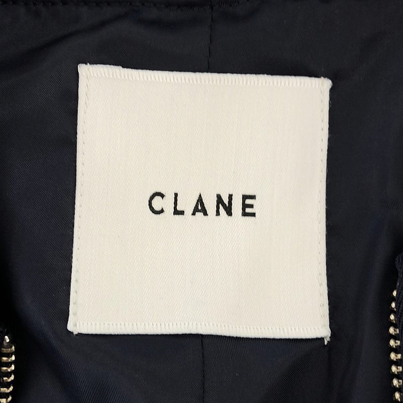 【美品】 CLANE / クラネ | モード ジャージー ブルゾンジャケット | 1 | ネイビー | レディース_画像5