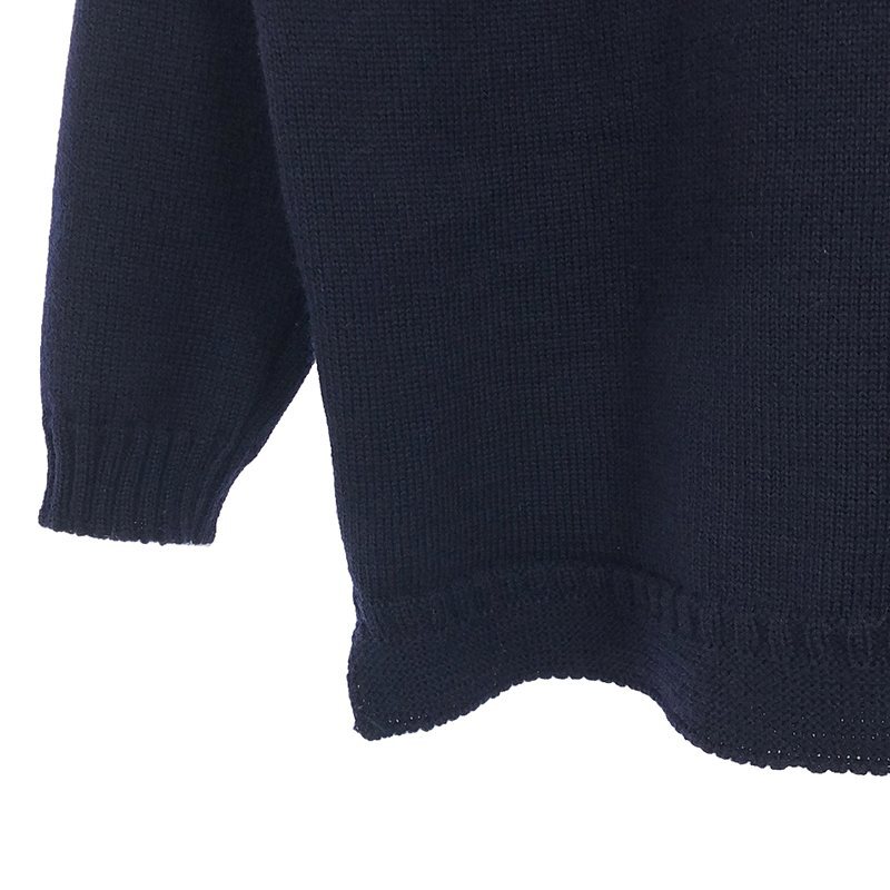 Guernsey Woollens / ガンジーウーレンズ | モックネック ニット プルオーバー | 38 | ネイビー | メンズ_画像3