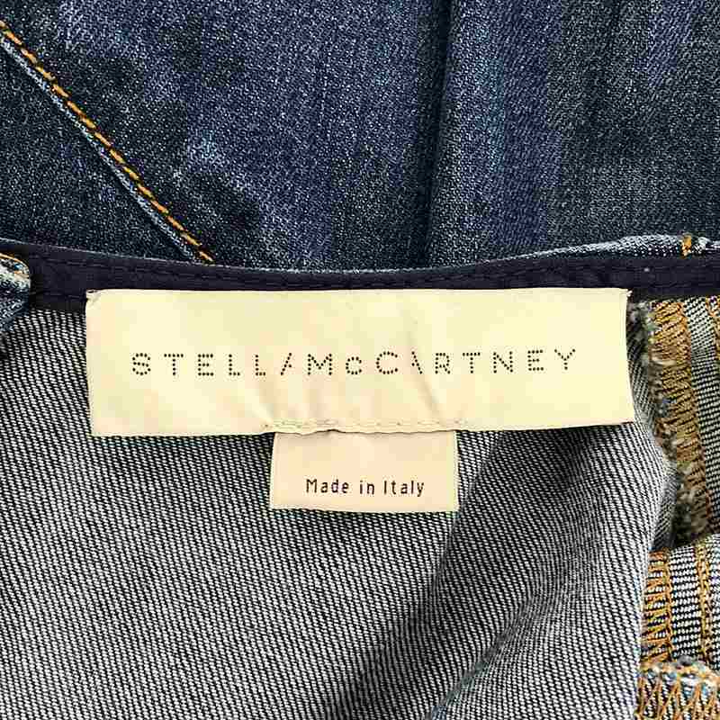 STELLA McCARTNEY / ステラマッカートニー | デニム ストレッチ 再度切替 アシンメトリー プルオーバーブラウス | 38 | インディゴ_画像5