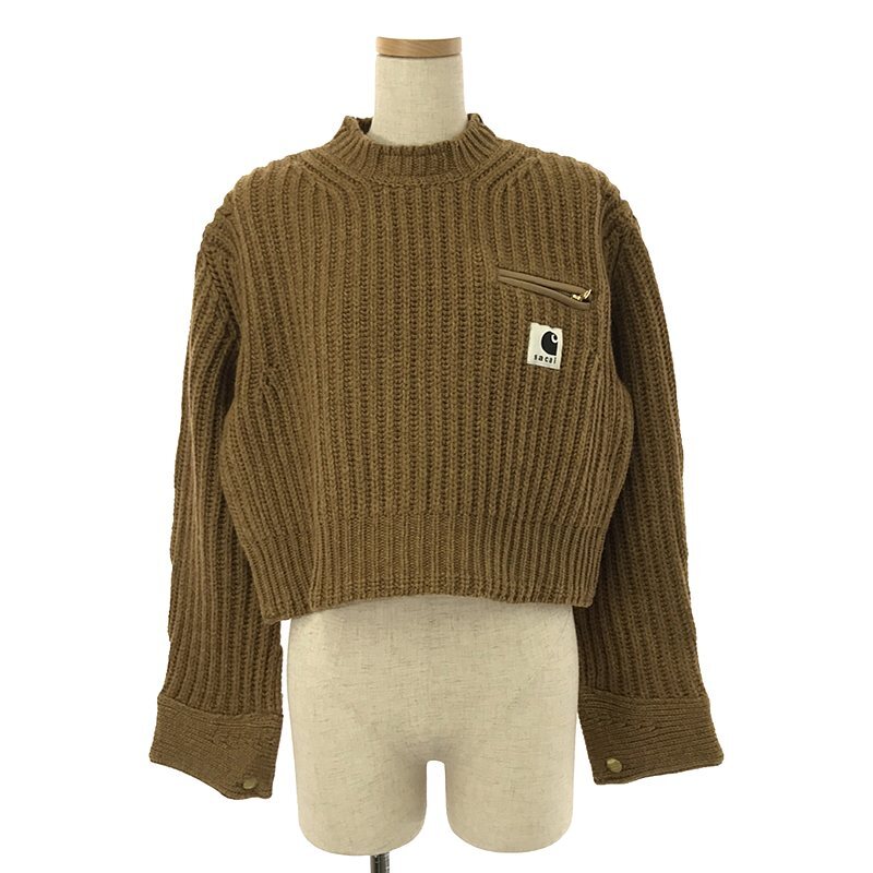 【美品】 sacai / サカイ | 2023AW | × carhartt / カーハート WIP Knit Pullover Detroit / カットアウト ベロアカラー ニット_画像5