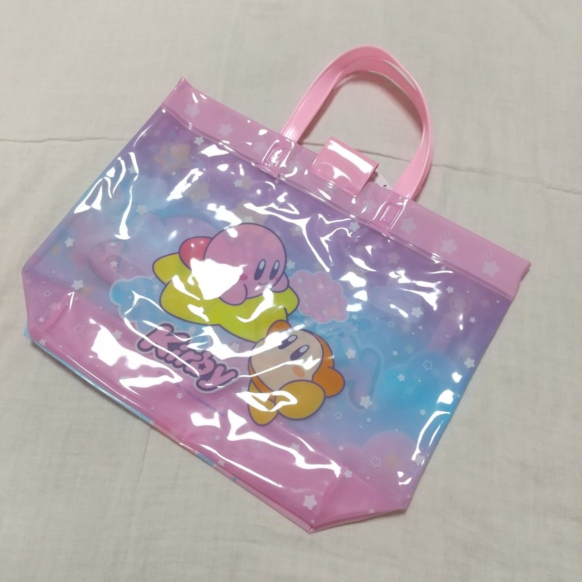 新品未使用 キッズ 星のカービィ カービィ プールバッグ ビーチバッグ ピンク 女の子 幼稚園 保育園 小学生 水泳 トートバッグ