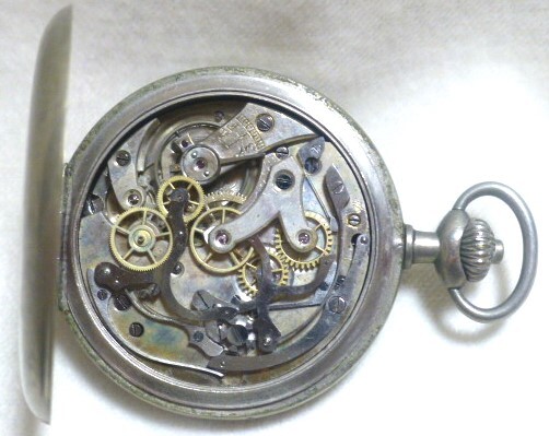 SICO / シコ / 懐中時計 ◆ 白銅片蓋側 / クロノグラフ付き / 提げ時計 ◆ 不安定稼働 / 要オーバーホールの画像6