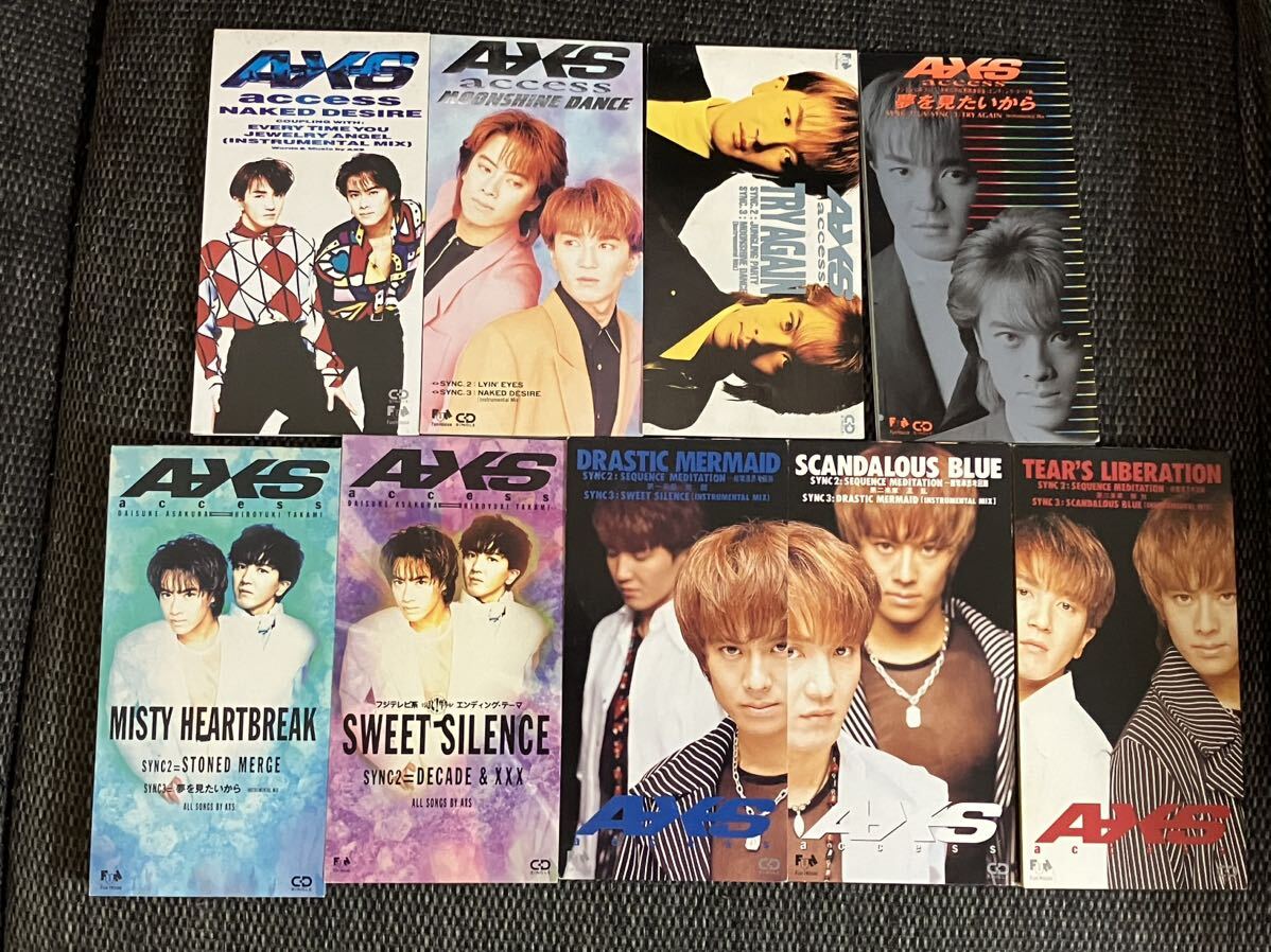 access 8cmシングル9枚セット NAKED DESIRE,MOONSHINE DANCE,MISTY HEARTBREAK,SWEET SILENCE,DRASTIC MERMAID,SCANDALOUS BLUEなど_画像1