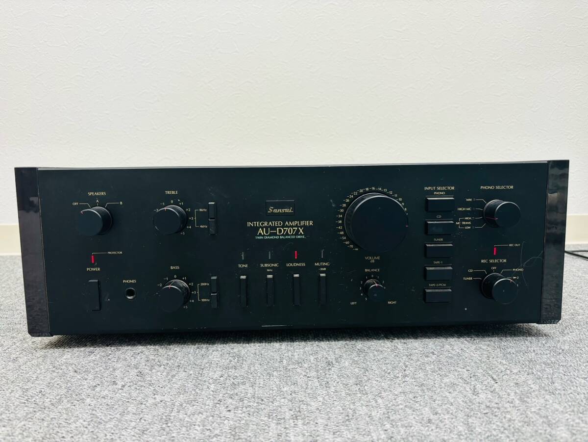 [8159] *1 jpy start SANSUI Sansui AU-D707X pre-main amplifier landscape audio equipment sound amplifier 