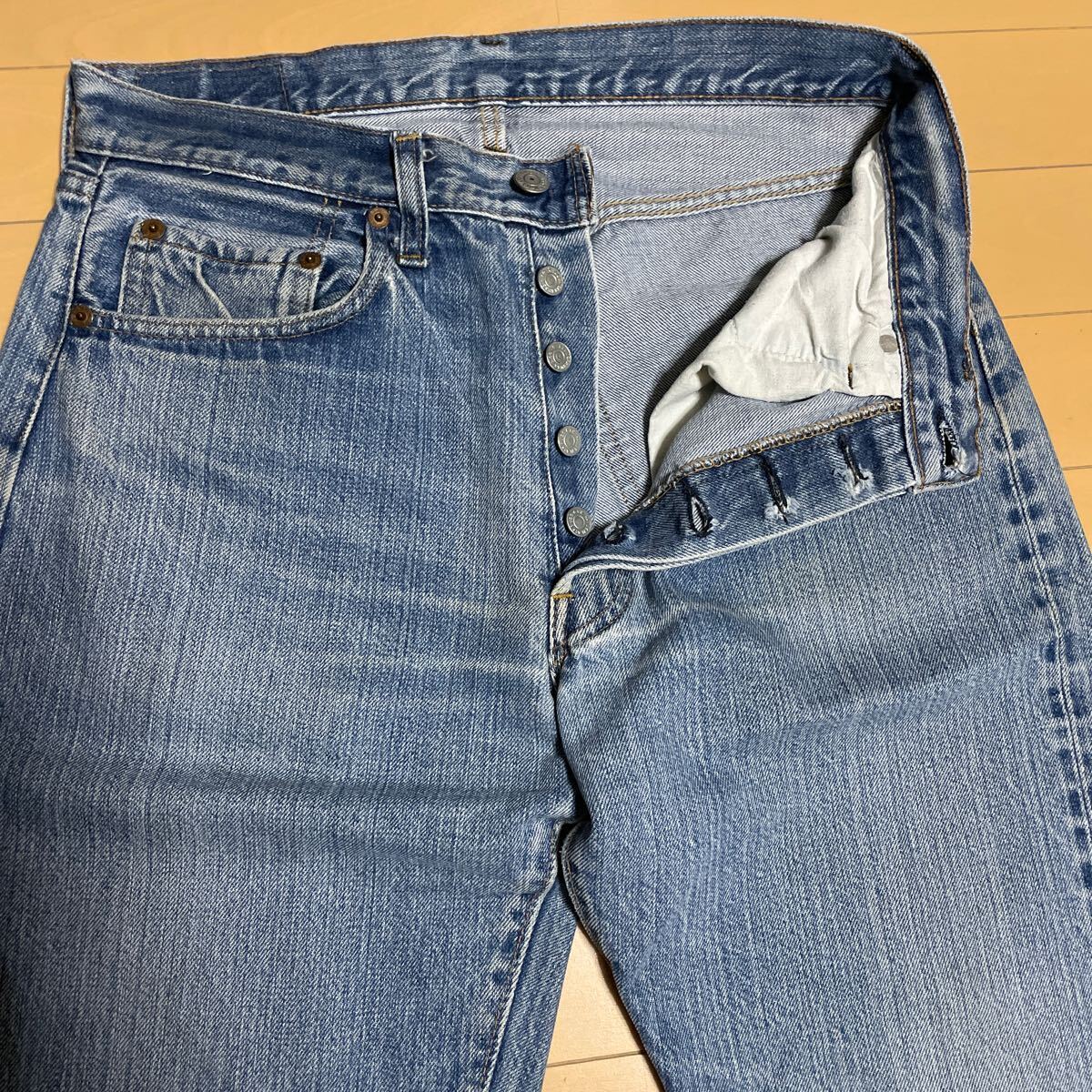 70s Levi's 66後期 501 デニムパンツ 縦落ち リーバイス ヴィンテージ ビンテージ ジーンズ 501XX ビッグE 前期 古着 506XX 507XX 557XXの画像3