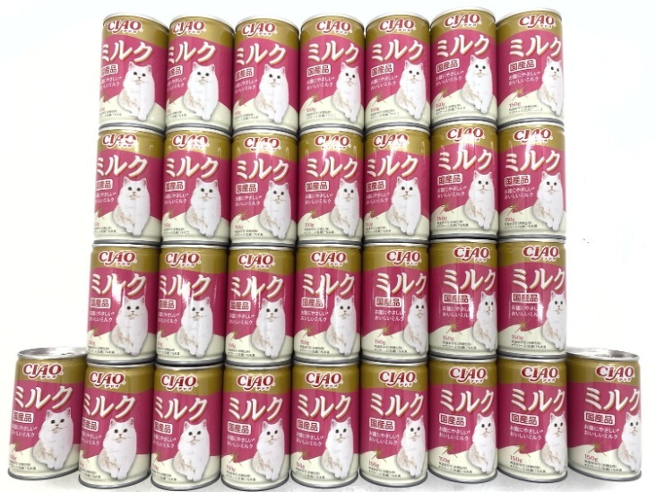 【送料無料】30個セット！CIAO 猫用 ミルク 缶 国産品 150g ◆賞味期限 2024年10月_cocoroヤフオク店