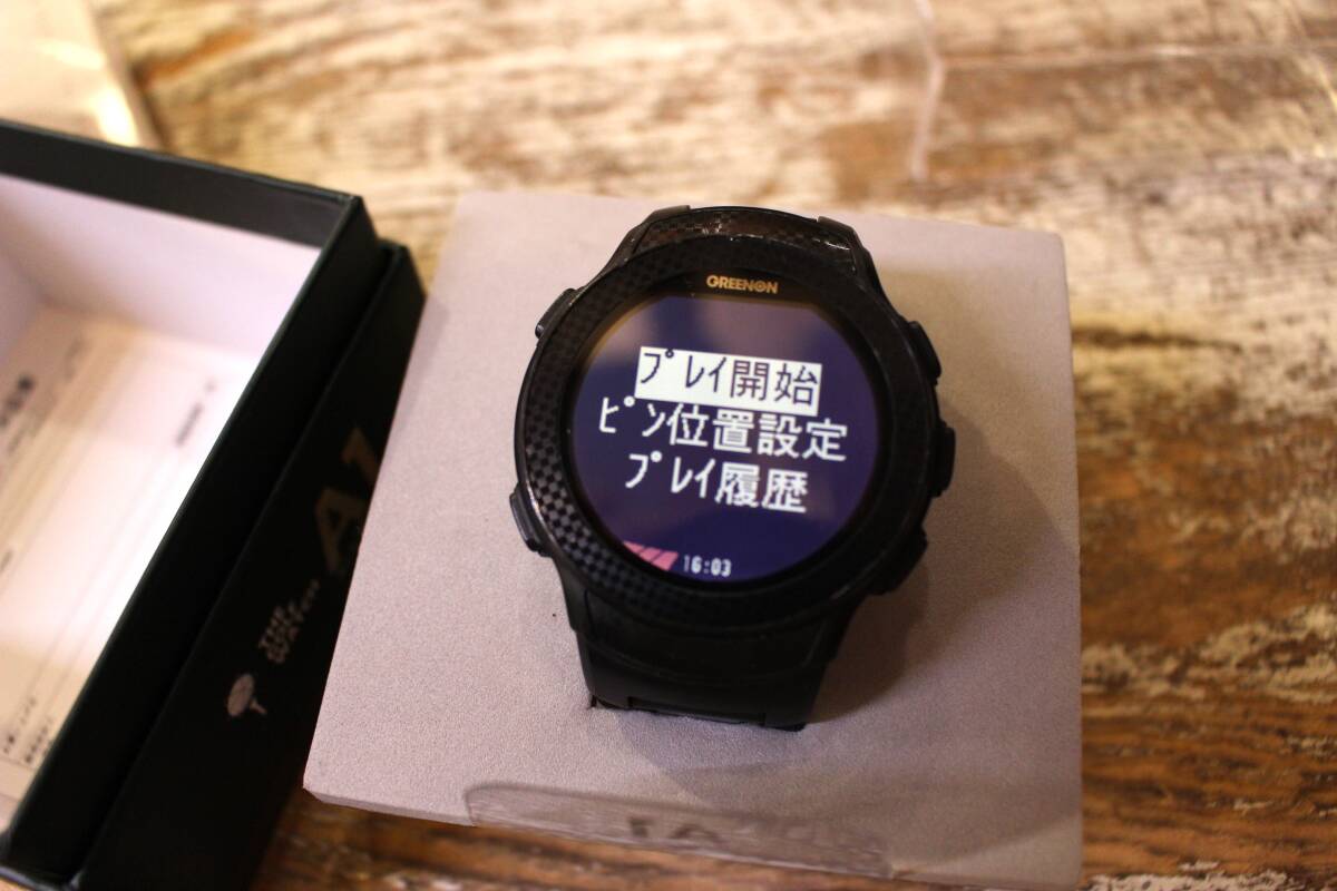 動作確認済み GreenOn/グリーンオン THE GOLF WATCH A1 ゴルフウォッチ エーワン GPSキャディー スマホ連携 ロガー機能 歩数計 コンパス_画像5