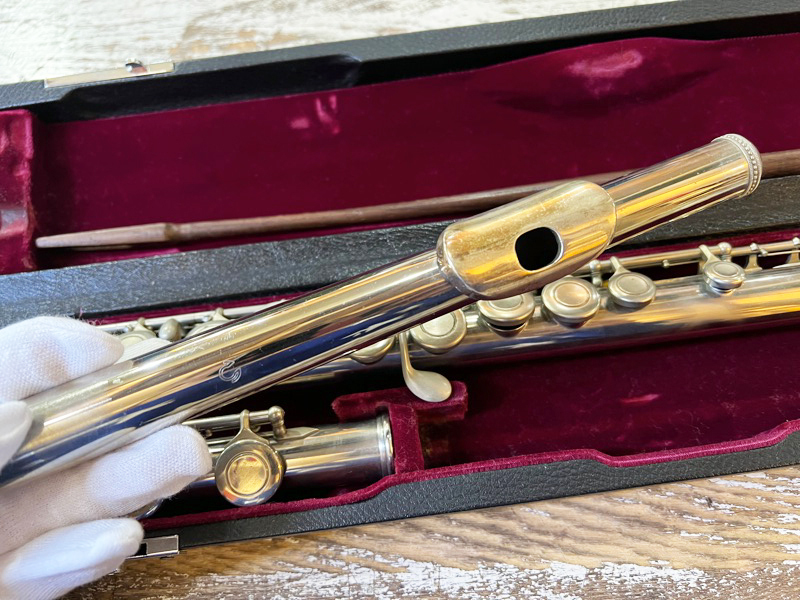 経年保管品 現状品 詳細不明 Muramatsu Flute/ムラマツ フルート ハードケース付き 楽器 ※刻印無し_画像3