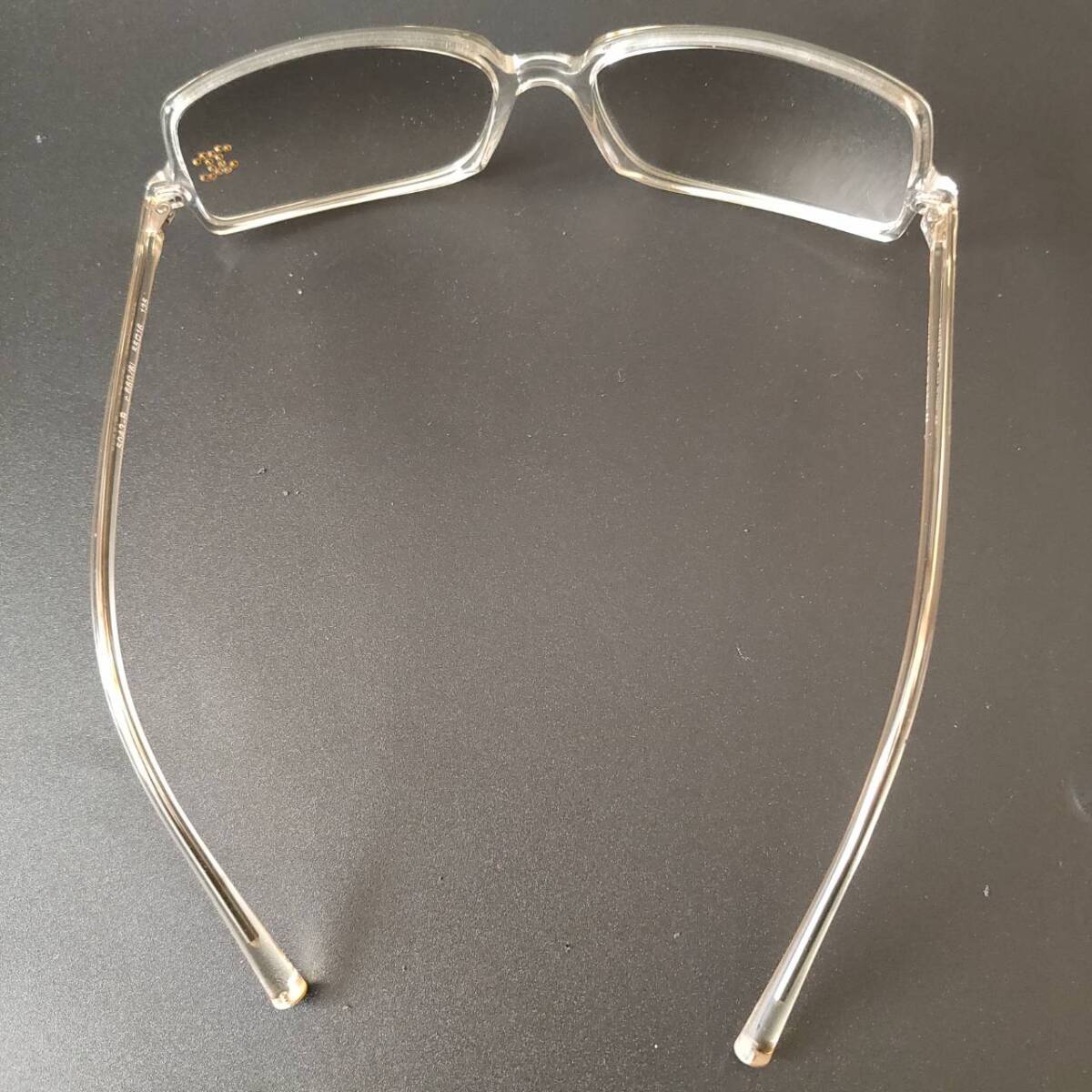 1 jpy ~[ box attaching / beautiful goods ] Chanel CHANEL sunglasses glasses glasses I wear glasses glasses here Mark rhinestone men's business 