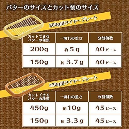 日本製 バターカッティングケース 450g用 カッター付き ST-3006 バターケース 03:5g10gカットプレート2枚_画像6