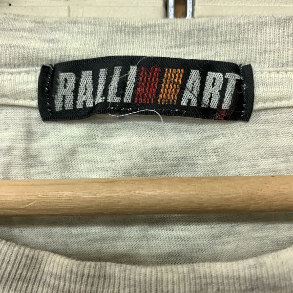 RALLI ART ラリーアート MITSUBISHI MOTOR SPORTS 三菱 モータースポーツ Tシャツ 半袖 記念品 当時物 グレー 車 カー_画像7