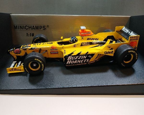 ●PMAミニチャンプス 1/18 ジョーダン無限ホンダ 198 D.ヒル 180980009の画像3