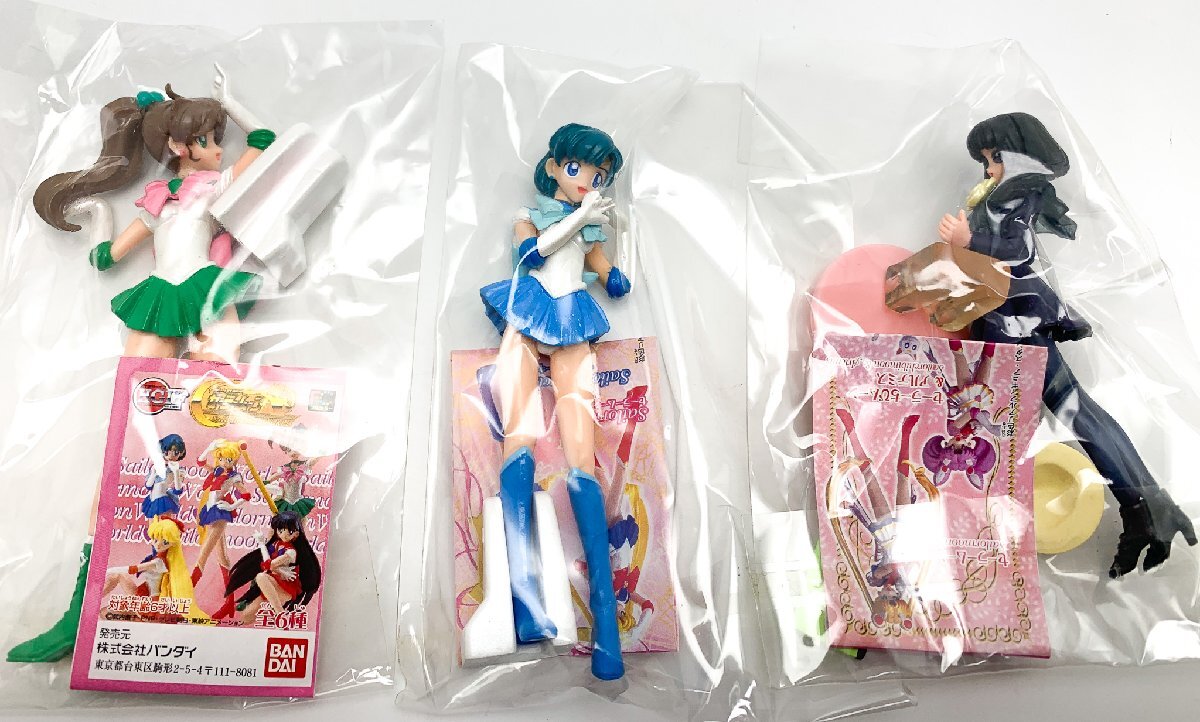 [1 jpy auction ] Pretty Soldier Sailor Moon sailor warrior figure Gacha Gacha ga tea toy 10 person 10 body 9 set * present condition goods 