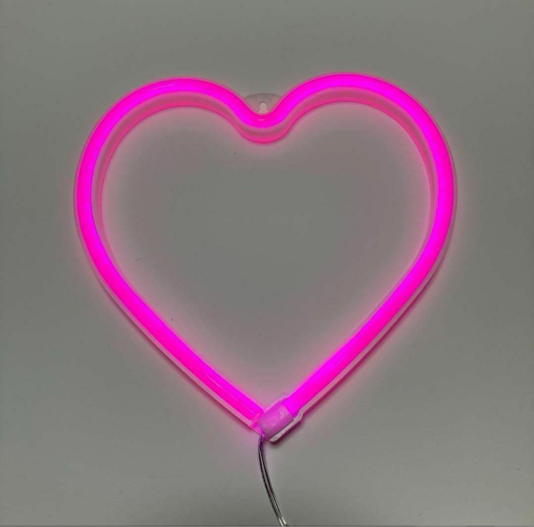 ネオンライト　LED ハート　ピンク　飾り　インテリア　看板　インスタ映え