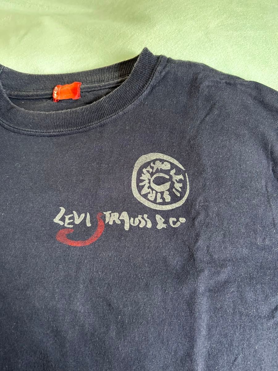 リーバイス　Levi's　Tシャツ 半袖　M　ネイビー　クルーネック　プリントTシャツ