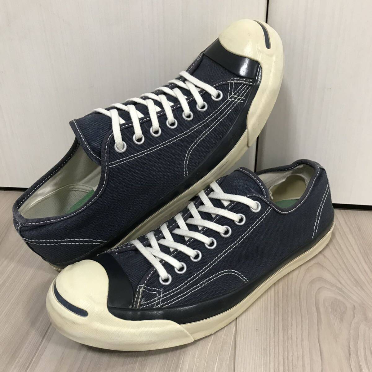 CONVERSE JACK PURCELL US U.S. ORIGINATOR NAVY ATHLETIC USA 9.5 コンバース ジャックパーセル ネイビー ブラック ホワイト ビンテージ_画像1