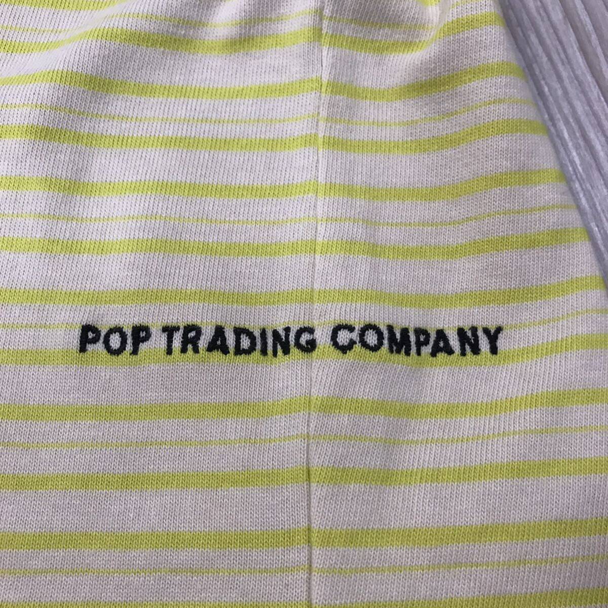 POP TRADING COMPANY BORDER TEE SHIRTS BEAUTY&YOUTH UNITED ARROWS ポップトレーディングカンパニー ボーダー イエロー ロンT Tシャツ