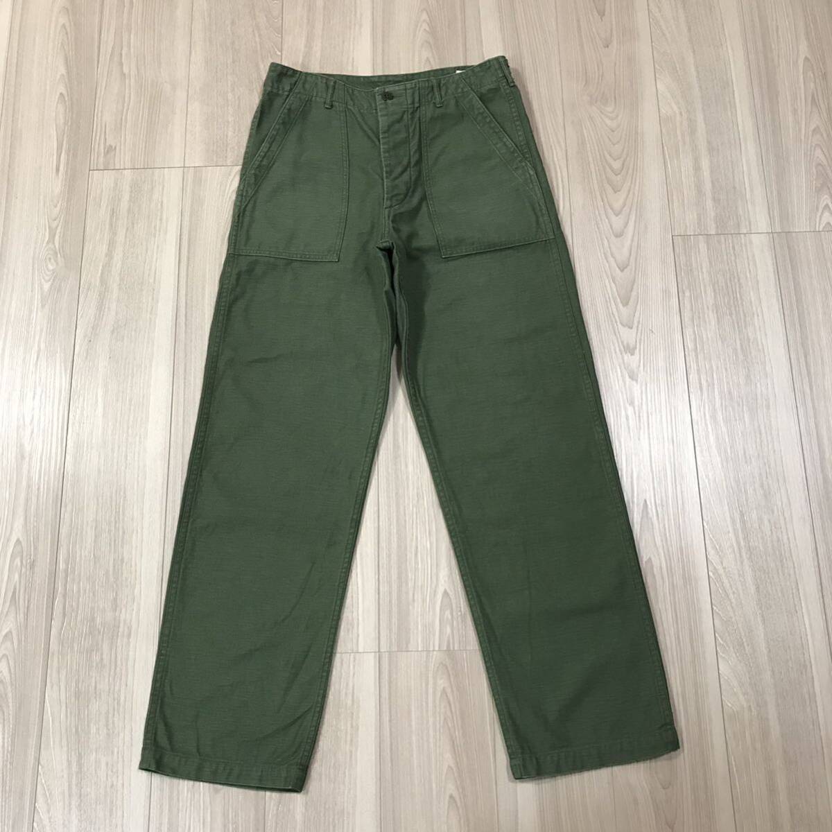 or slow orslow US ARMY FATIGUE PANTS MADE JAPAN オアスロウ ファティーグ ベイカー パンツ ミリタリー アーミー カーゴ カーキ 日本製_画像1