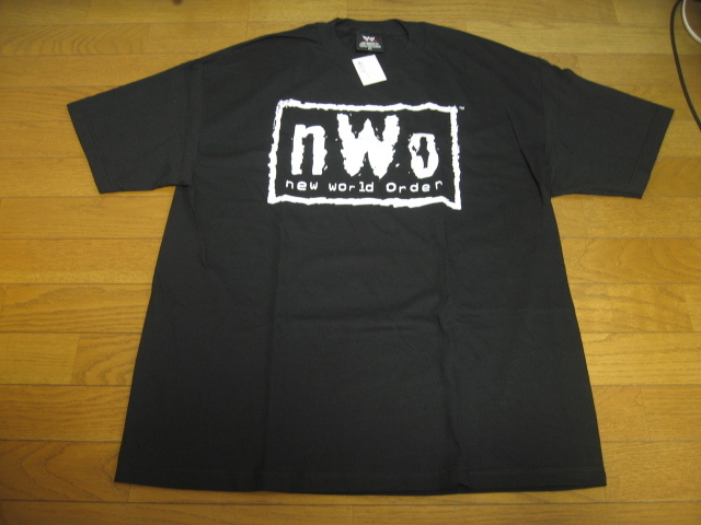 ラスト1枚 新品タグ付き 正規品 nWo Tシャツ XL デッドストック ヴィンテージ 未使用品 90年代 プロレス ホーガン WWE ブラック ホワイトの画像1