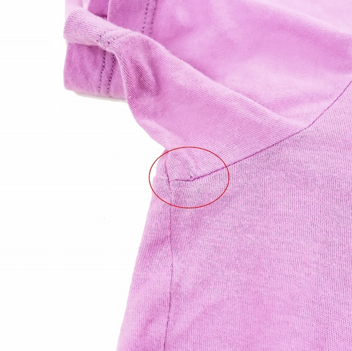 ヴァレンティノ ロゴ プリント スター 星 Tシャツ カットソー 半袖 クルーネック コットン M 紫 パープル 4_画像7