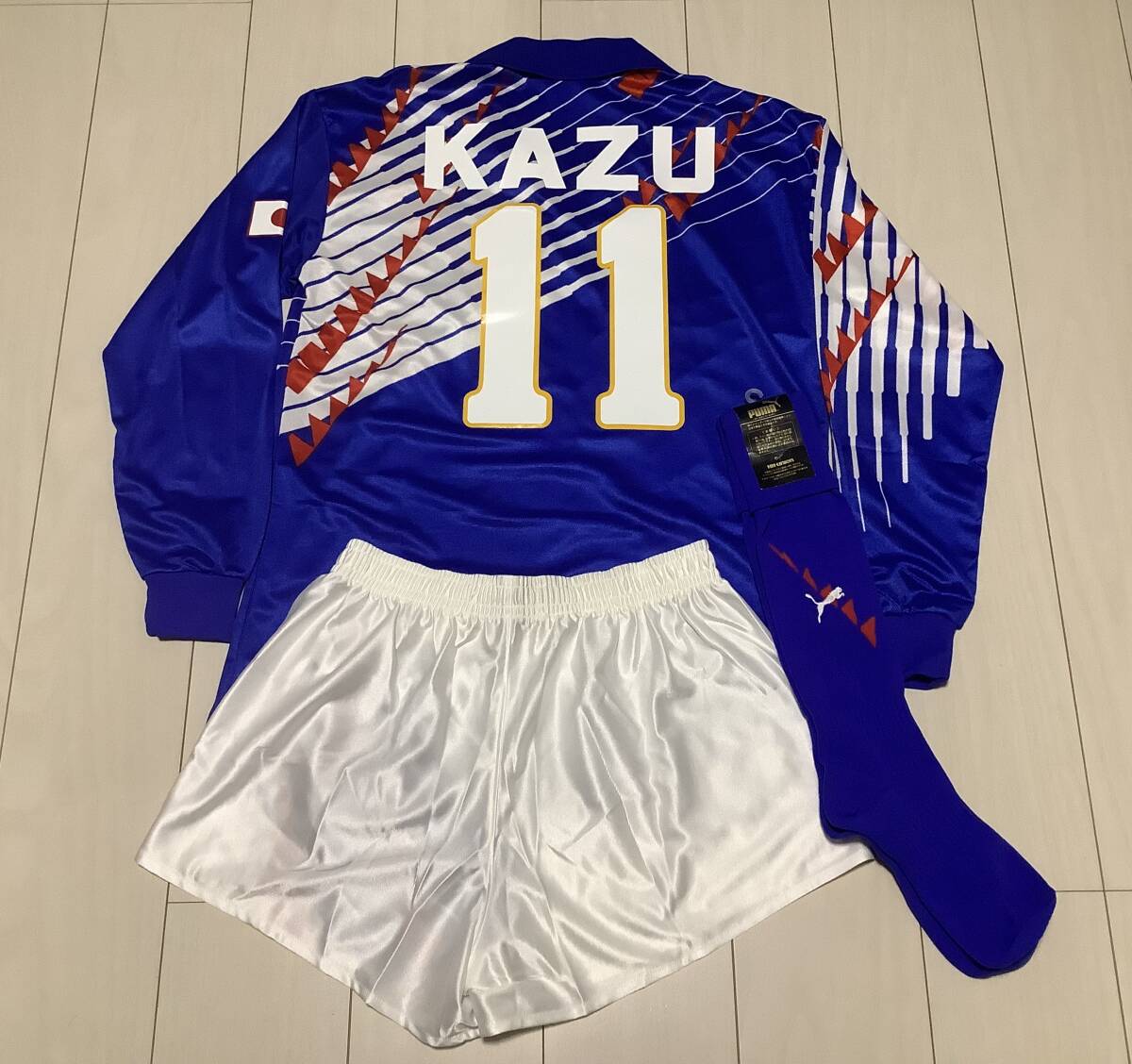 PUMA プーマ　日本代表　1993 ドーハ　三浦知良　KAZU ホーム　ユニフォーム　パンツ　ソックス　セット　タグ付　新品　未使用　11_画像2