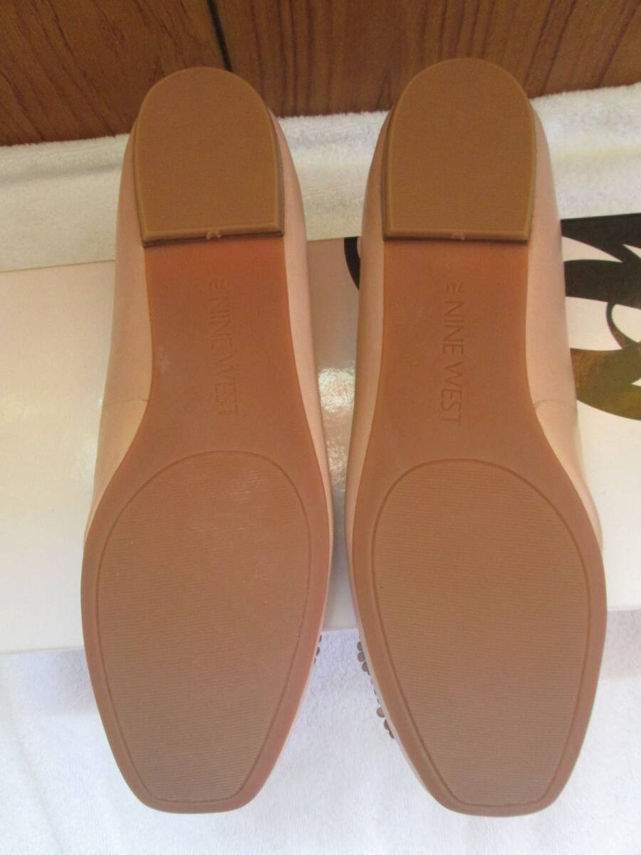  new goods * Hawaii Nine West NINE WEST. flower flat shoes bare- shoes pumps leather 