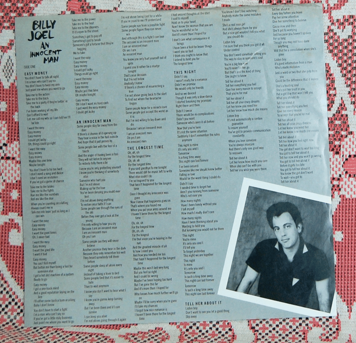 LP●イノセント・マン/ビリー・ジョエル/25AP2660　BILLY JOEL AN INNOCENT MAN_画像5