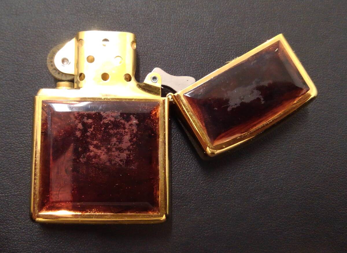 【10343O】 1円出品 ジッポ ジッポー ZIPPO 動作未確認 着火未確認 ゴールデントータス べっ甲 ? ライター ジャンク 現状品 2点まで同梱可_画像8