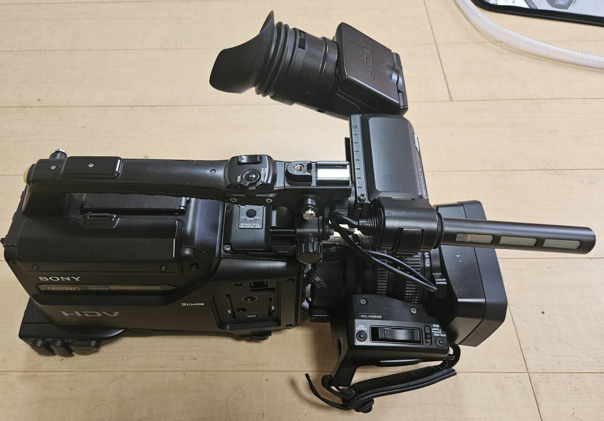 SONY ソニー HVR-S270J HDV カムコーダー 業務用 ビデオカメラ/VCL-412BWS レンズ　Carl Zeiss Vario-Sonnar T 1.6/4.4-52.8　/ ■　　mh1_画像3