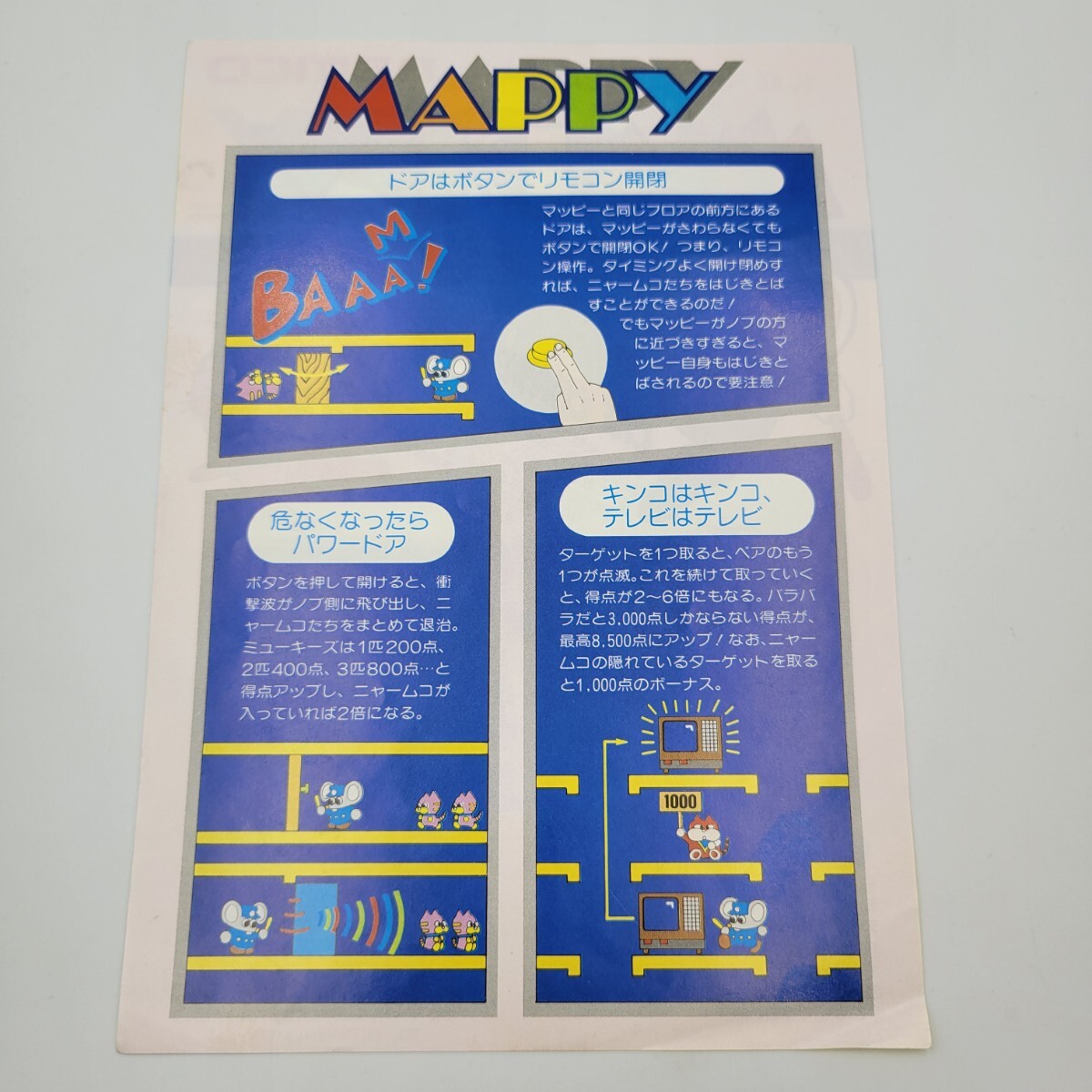 チラシ)MAPPY/マッピー 基本テクニック集 当時物の画像2