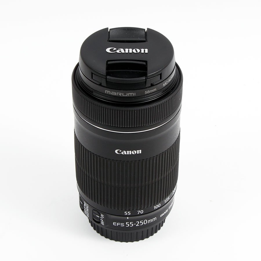 1 jpy start CANON Canon camera lens ZOOM LENS EF-S55-250mm 1:4-5.6 IS STM MACRO 0.85m/2.8ft Canon 