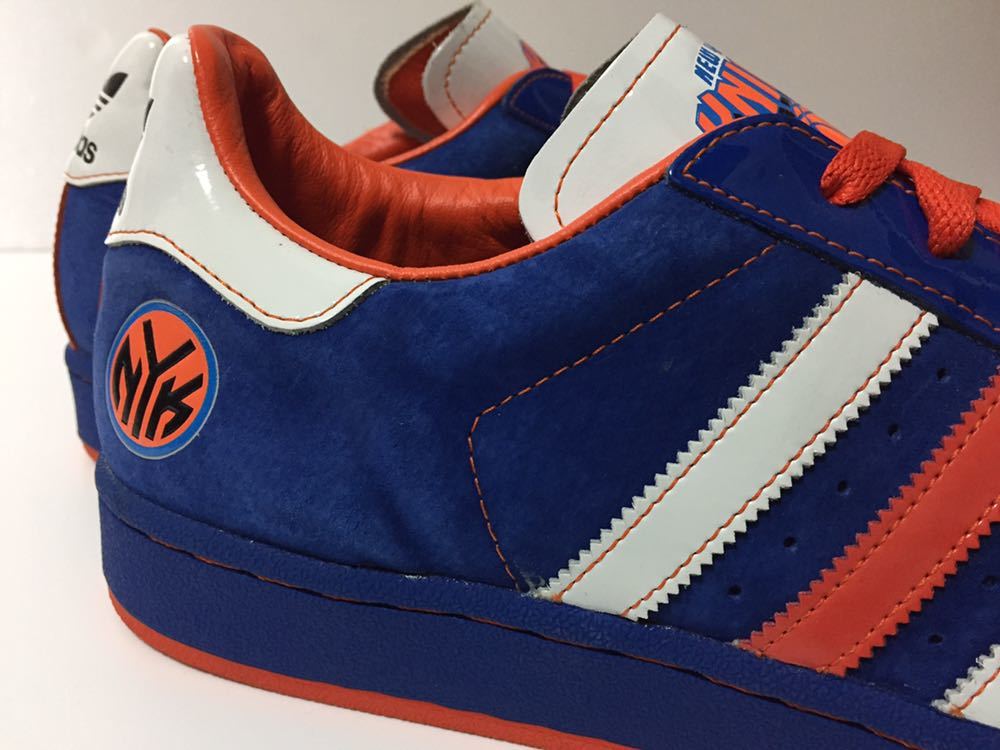 デッド 新品 希少 06年製 adidas SUPER STAR New York Knicks アディダス スーパースター ニューヨーク ニックス NBA パック us11 JP29_画像4