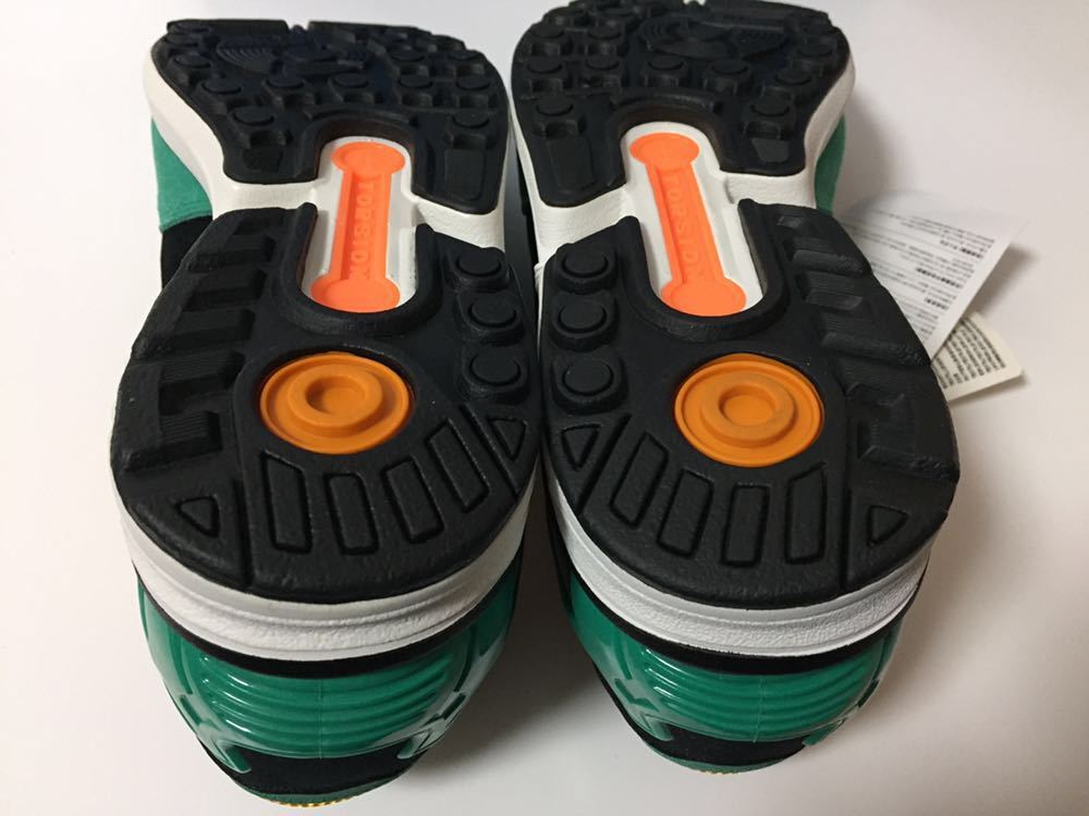 デッド 希少 新品 13年製 adidas アディダス ZX8000 TORSION グリーン オレンジ スエード US10.5 JP 28.5cm 箱付き_画像8