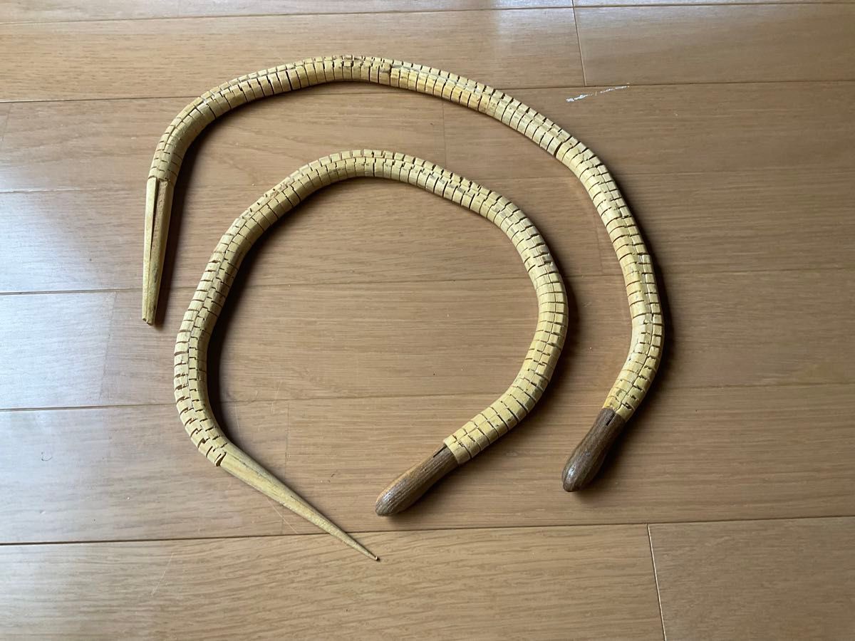 へびのおもちゃ 蛇 ヘビ 玩具 木製 2匹