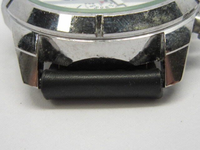 AMBER TIMEクオーツ電池交換済み稼働品 A904特大横リューズ含まず約4.9cm腕腕時計_画像7