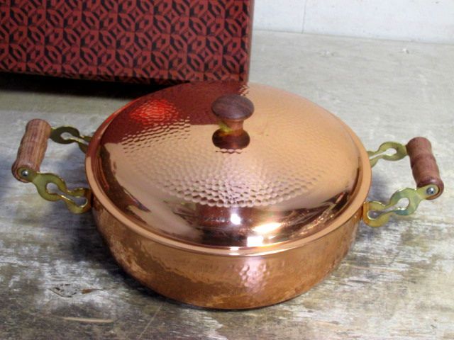 純銅製 お座敷万能鍋 両手鍋 約24cm_画像3