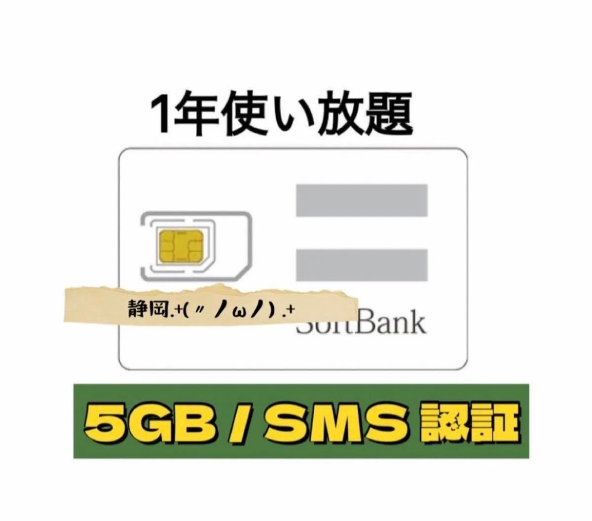 SIM データ 5GB高速テータ通信専用 SMS認証 