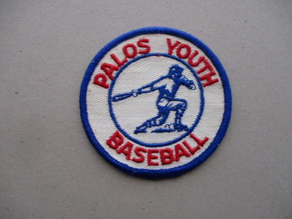 70s PALOS YOUTH BASEBALL ベースボール ワッペン/vintage少年MLBビンテージUSA刺繍BASE BALLメジャーリーグPatch野球パッチ V193_画像1