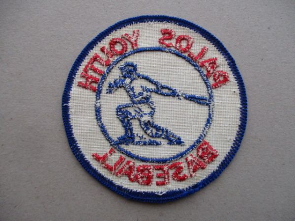 70s PALOS YOUTH BASEBALL ベースボール ワッペン/vintage少年MLBビンテージUSA刺繍BASE BALLメジャーリーグPatch野球パッチ V193_画像5