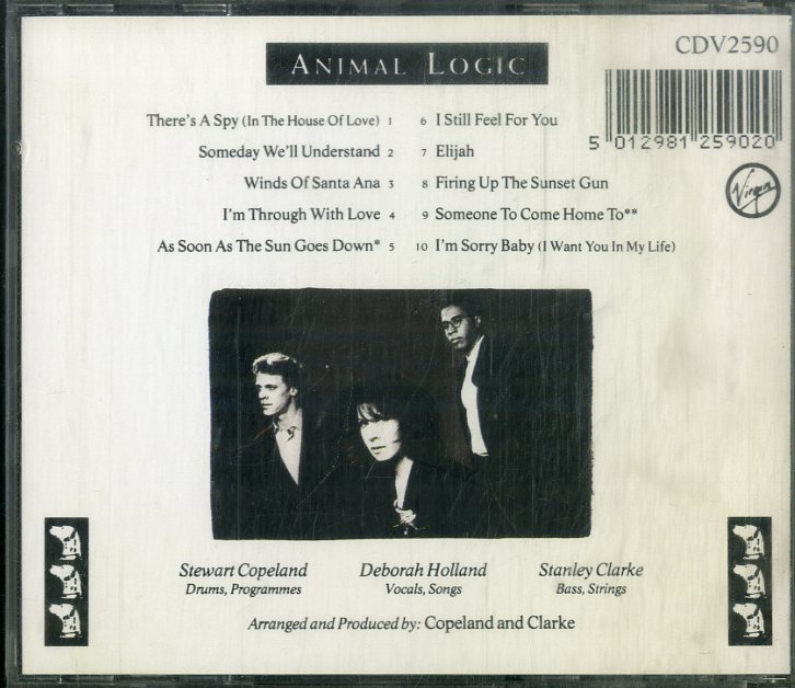 D00156883/CD/アニマル・ロジック (スチュワート・コープランド) with スティーヴ・ハウ (イエス・YES)「Animal Logic (1989年・CDV2590の画像2