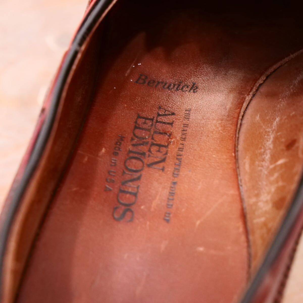 良品◎【Allen Edmonds】アレンエドモンズ ウイングチップローファー US10.5C ビジネスシューズ カジュアル メンズ 革靴の画像7