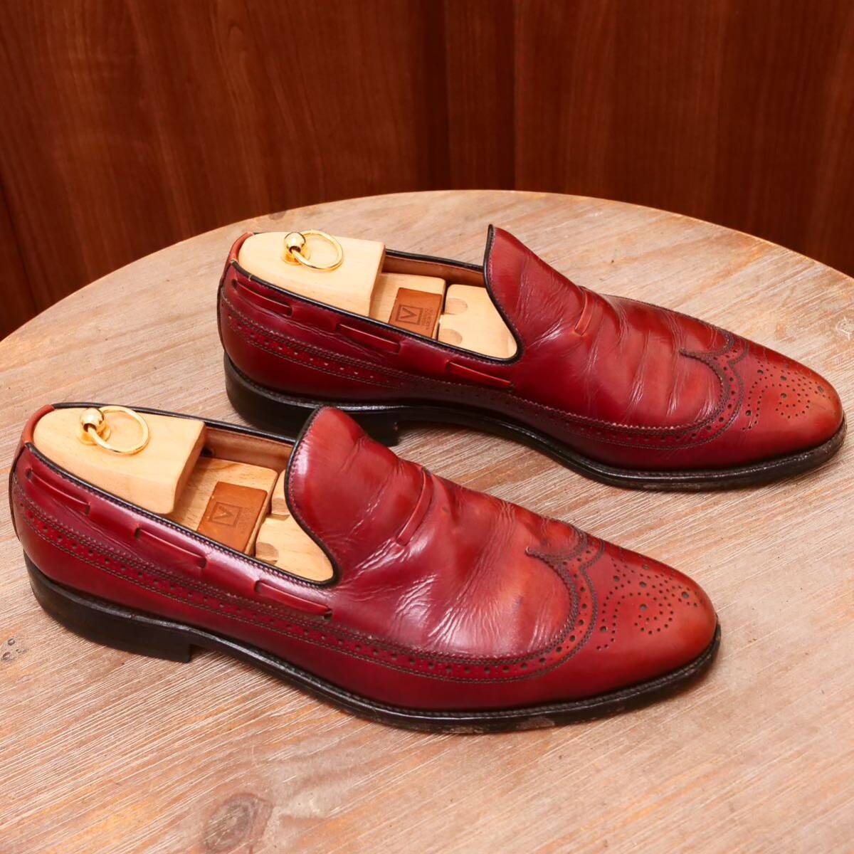 良品◎【Allen Edmonds】アレンエドモンズ ウイングチップローファー US10.5C ビジネスシューズ カジュアル メンズ 革靴の画像4
