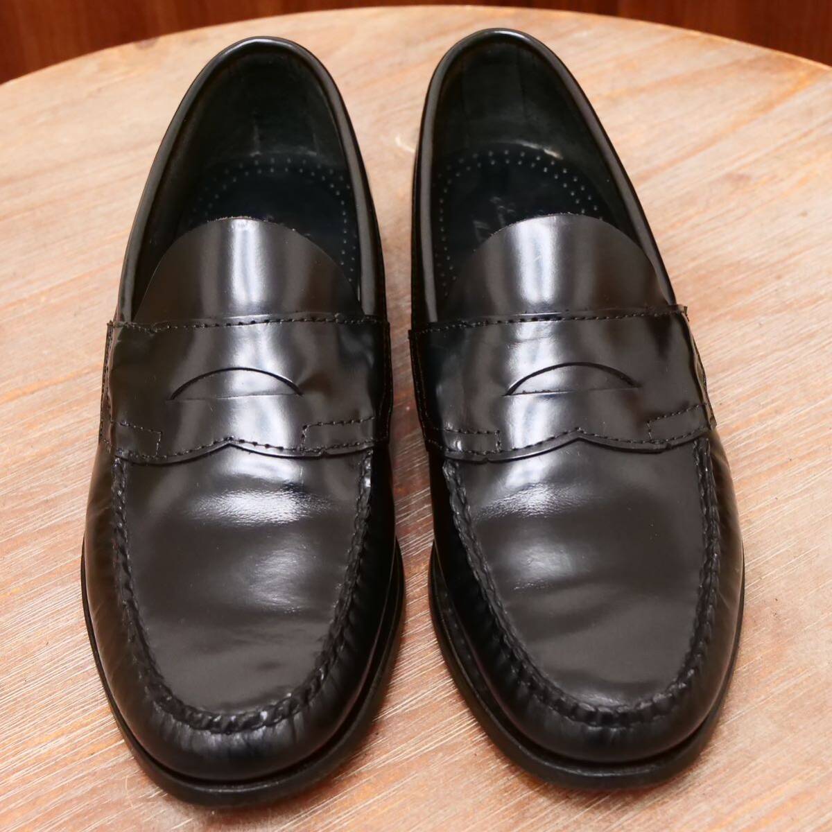 極美品◎【Earthbound footwear】コインローファー US8D 26.0cm ガラスレザー ビジネスカジュアル メンズ 革靴の画像9