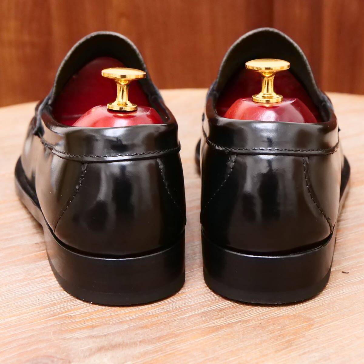 極美品◎【Earthbound footwear】コインローファー US8D 26.0cm ガラスレザー ビジネスカジュアル メンズ 革靴_画像5
