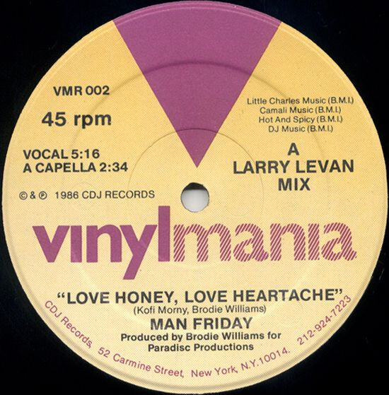 Man Friday - Love Honey, Love Heartache / Larry Levanの手腕が光る、アーリー・ディスコ・ダブとしても人気の危険な1枚！_画像1