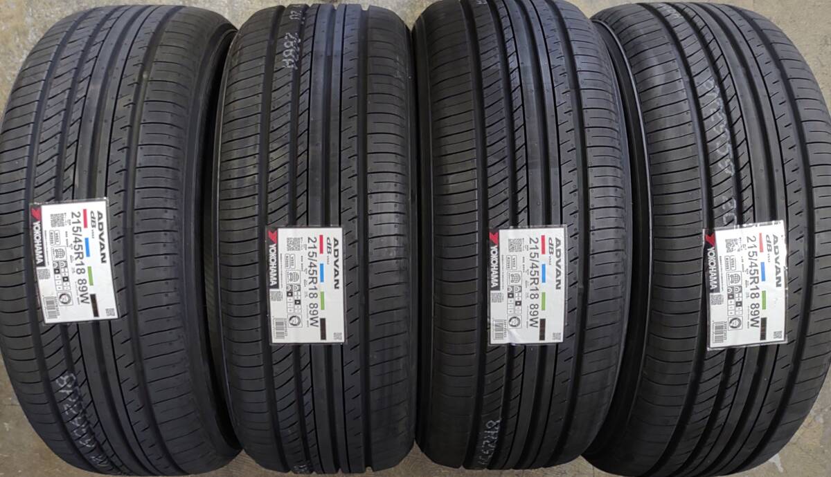 【新品　格安損切】千葉:タイヤ交換工賃無料●ヨコハマ ADVAN dB V552●215/45R18　４本　　　_画像1