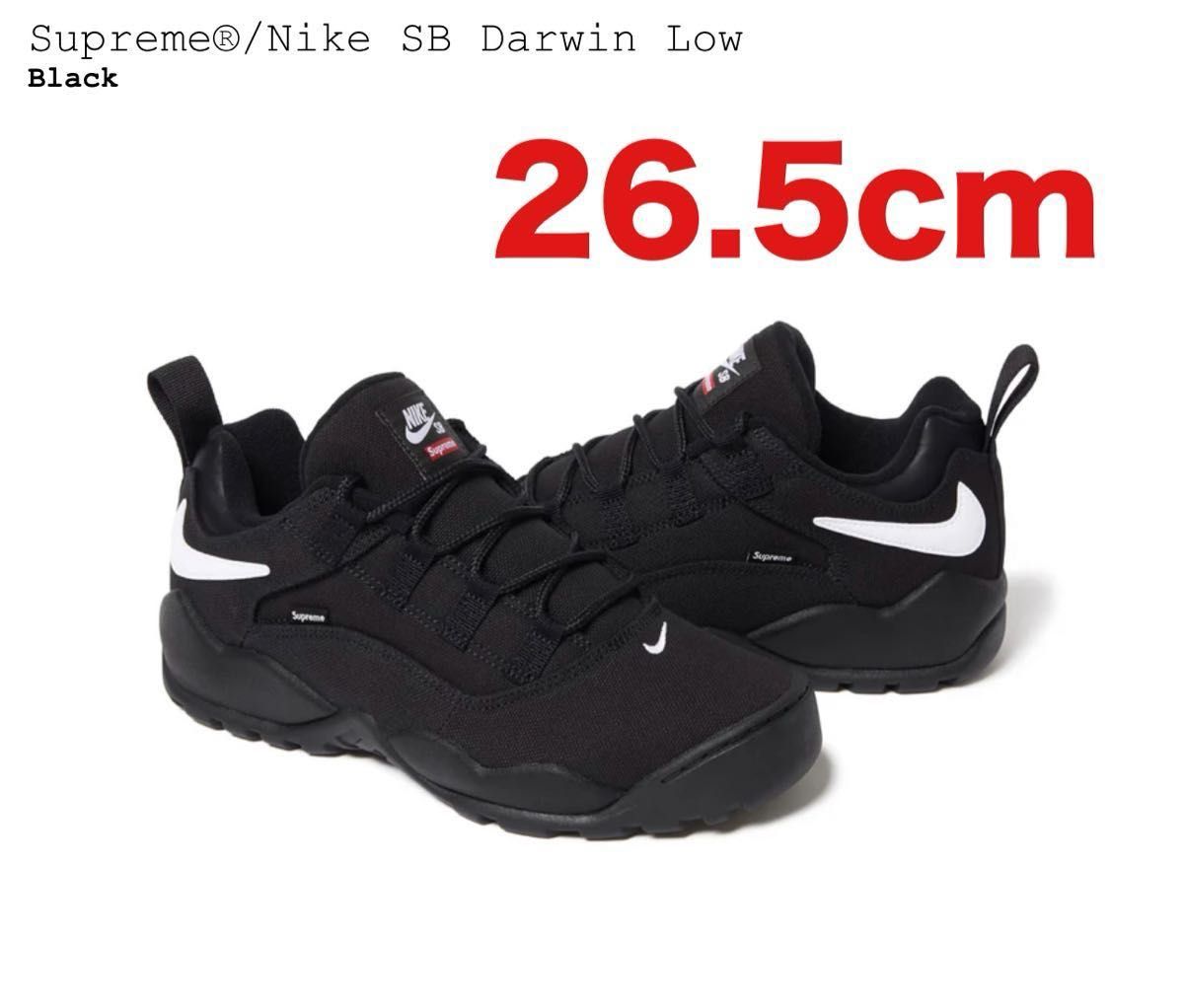 Supreme × Nike SB Darwin Low Black 26.5cm
