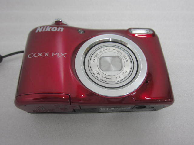 【美品】Nikon ニコン COOLPIX A10 単三電池対応 デジカメ デジタルカメラ クールピクス レッド SDカード付 簡易動作確認済_画像5